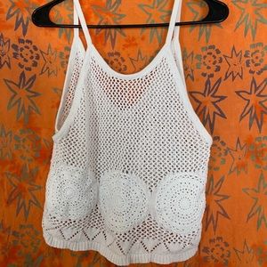 White knit tank top